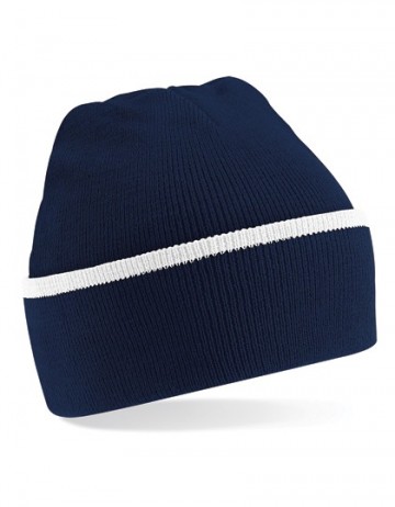 B471 Beechfield Teamwear Beanie french navy white