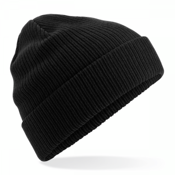 B50N Beechfield Organic Cotton Beanie zwart