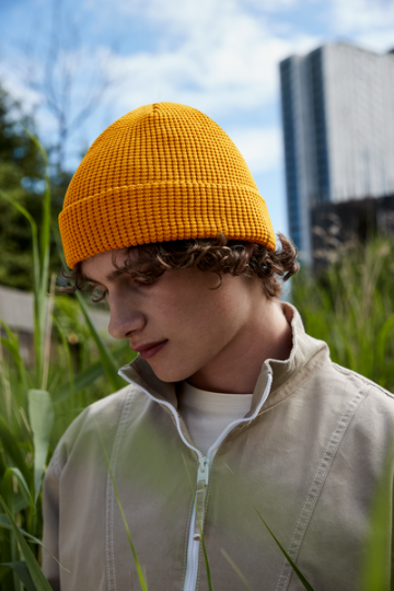 B52N Beechfield Organic Cotton Waffle Beanie
