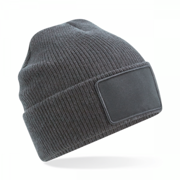 B540 Beechfield Removable Patch Thinsulate™ Beanie grafiet grijs