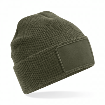 B540 Beechfield Removable Patch Thinsulate™ Beanie militair groen