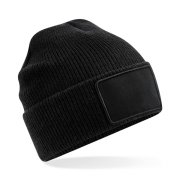 B540 Beechfield Removable Patch Thinsulate™ Beanie zwart