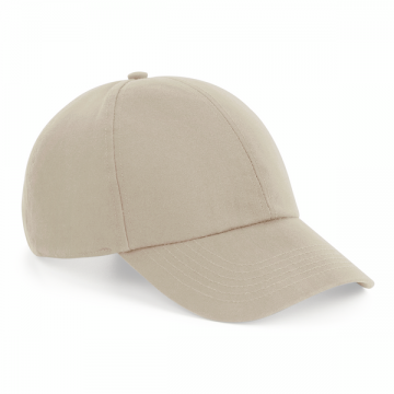 B54N Beechfield Organic Cotton 6 Panelen Cap zand