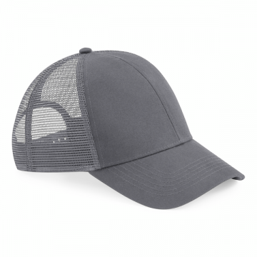 B60N Beechfield Organic Cotton Trucker Cap grafiet greijs