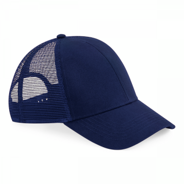 B60N Beechfield Organic Cotton Trucker Cap oxford marineblauw