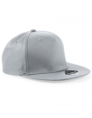 Beechfield 5 Panel Snapback Rapper Cap B610 lichtgrijs