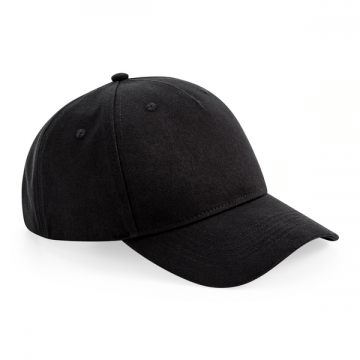 B62N Beechfield Organic Cotton 5 panel cap zwart