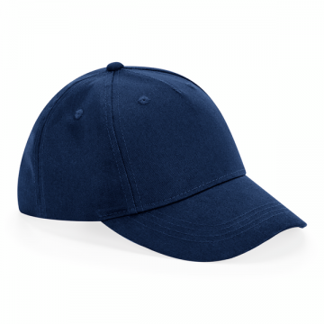 B63NB Beechfield Junior Orgsnic Cotton 5 panel cap marineblauw