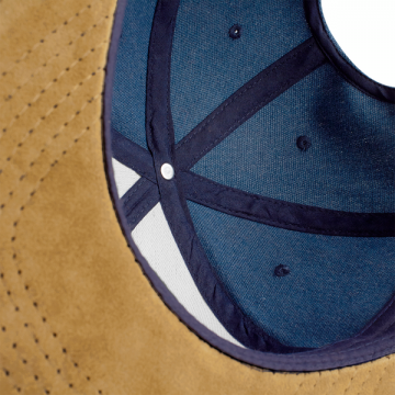 B668 Beechfield Suede Peak Snapback cap detail2