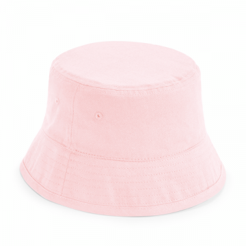 B90NB Beechfield Junior Organic Cotton Bucket Hat poeder roze