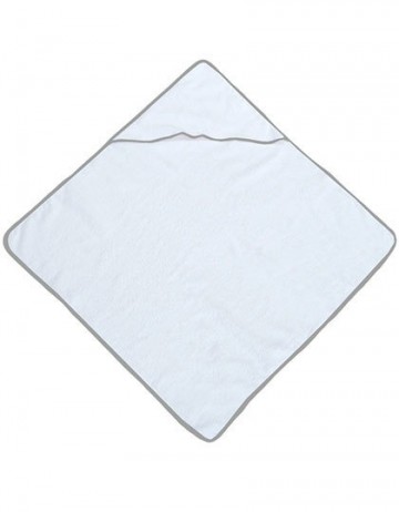 BearDream baby velours handdoek met kap BD783 lichtgrijs