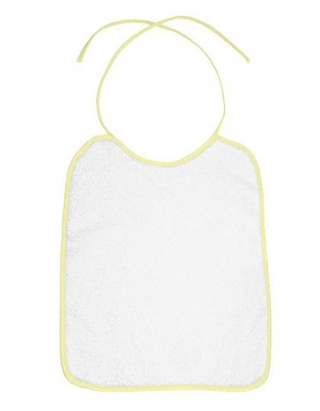 BearDream Omzoomde baby slabber BD781 citroengeel