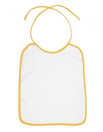 BearDream omzoomde velours baby slabber BD784 geel