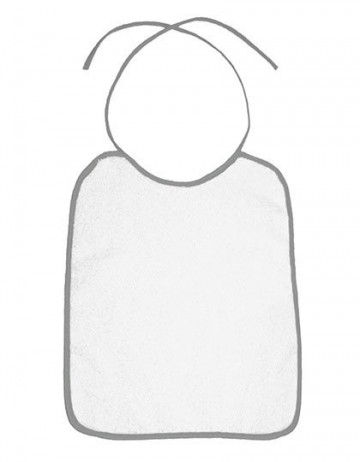 BearDream omzoomde velours baby slabber BD784 grijs