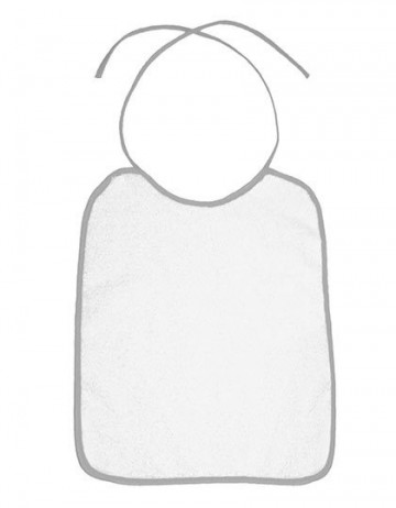 BearDream omzoomde velours baby slabber BD784 lichtgrijs