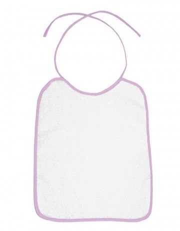 BearDream omzoomde velours baby slabber BD784 lichtviolet