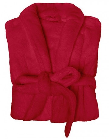 BearDream dames fleece badjas BD861 jesterrood