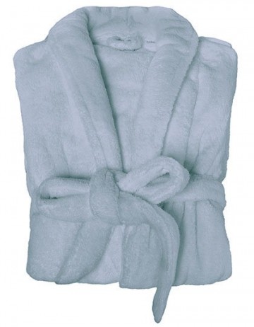 BearDream dames fleece badjas BD861 lichtgrijs