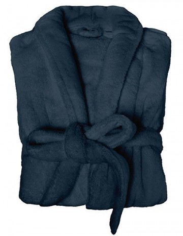 BearDream dames fleece badjas BD861 marineblauw