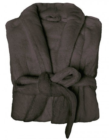 BearDream dames fleece badjas BD861 rustiek grijs