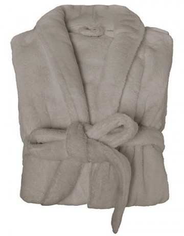 BearDream dames fleece badjas BD861 taupe