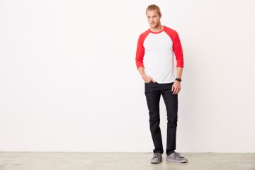 B+C T-shirt Baseball met 3/4 mouwen