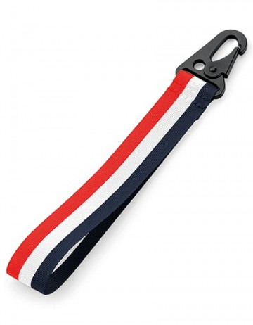 BG100 BagBase Brandable Key Clip  rood wit blauw