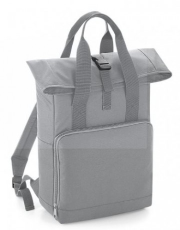 BagBase Twin Handle Roll Top Backpack BG118 lichtgrijs