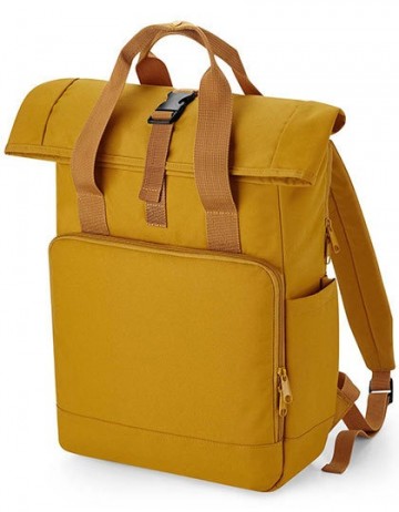 BG118L Recycled Twin Handle Roll-Top Laptop Backpack mosterd