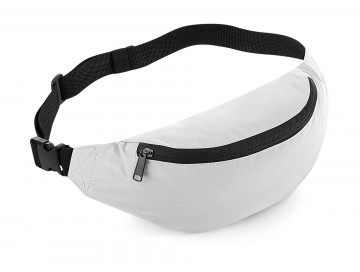 BG134 BagBase Reflective Belt Bag zilver zwart