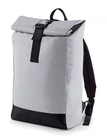 Bagbase Reflective Roll Top Backpack BG138 zilver reflecterend