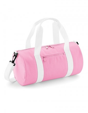 Bagbase Mini Barrel Bag BG140S classic rose / wit