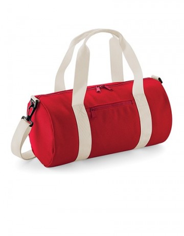 Bagbase Mini Barrel Bag BG140S classis rood / gebroken wit