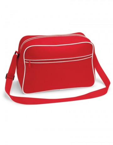 BagBase Retro Shoulder Bag BG14 klassiek rood / wit