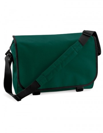 BagBase Messenger Bag BG21 flessengroen / zwart