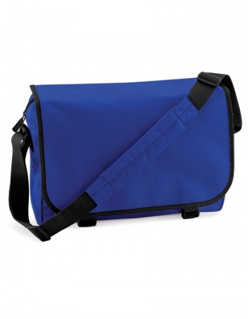 BagBase Messenger Bag BG21 helder koningsblauw / zwart