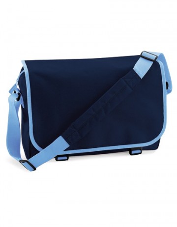 BagBase Messenger Bag BG21 frans marineblauw / hemelsblauw