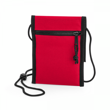 BG283 BagBasse Recycled Cross Body Pouch klassiek rood detail