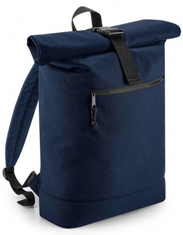 Bagbase recycled Roll Top Backpack BG286 marineblauw