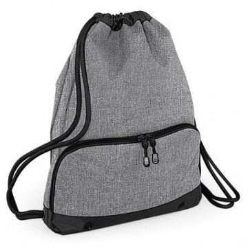 Bagbase Athleisure Gymsac BG542 gemeleerdgrijs zwart