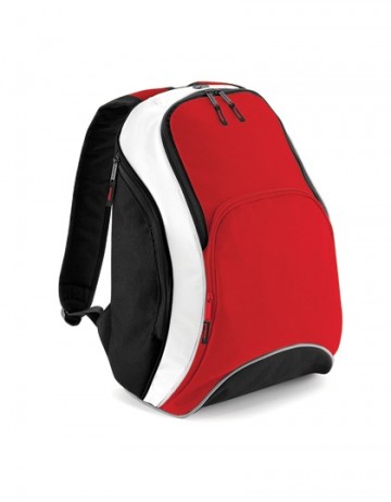 BagBase Teamwear Backpack BG571 klassiek rood / zwart / wit