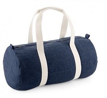 BagBase Denim Barrel Bag BG646 donkerblauwdenim