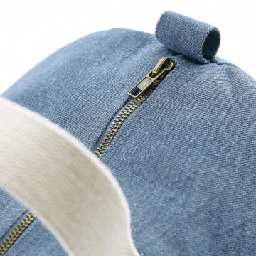 BagBase Denim Barrel Bag BG646 lichtblauwdenim detail