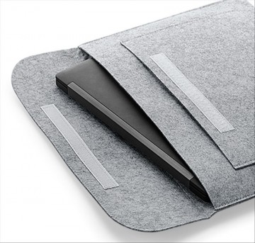 BagBase Felt Laptop/Document slip BG726 lichtgrijs melange d1