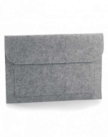 BagBase Felt Laptop/Document slip BG726 lichtgrijs melange