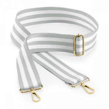 BG765 BagBase Boutique Adjustable Bag Strap licht grijs en wit