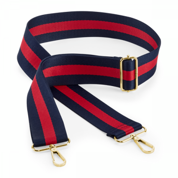 BG765 BagBase Boutique Adjustable Bag Strap marineblauw en rood