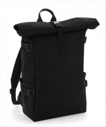 BagBase Block Roll Top Backpack BG858 zwart