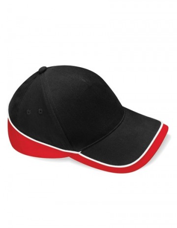 Beechfield Teamwear Competition Cap B171 black / classic red / white