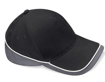 Beechfield Teamwear Competition Cap B171 black /graphite grey /white